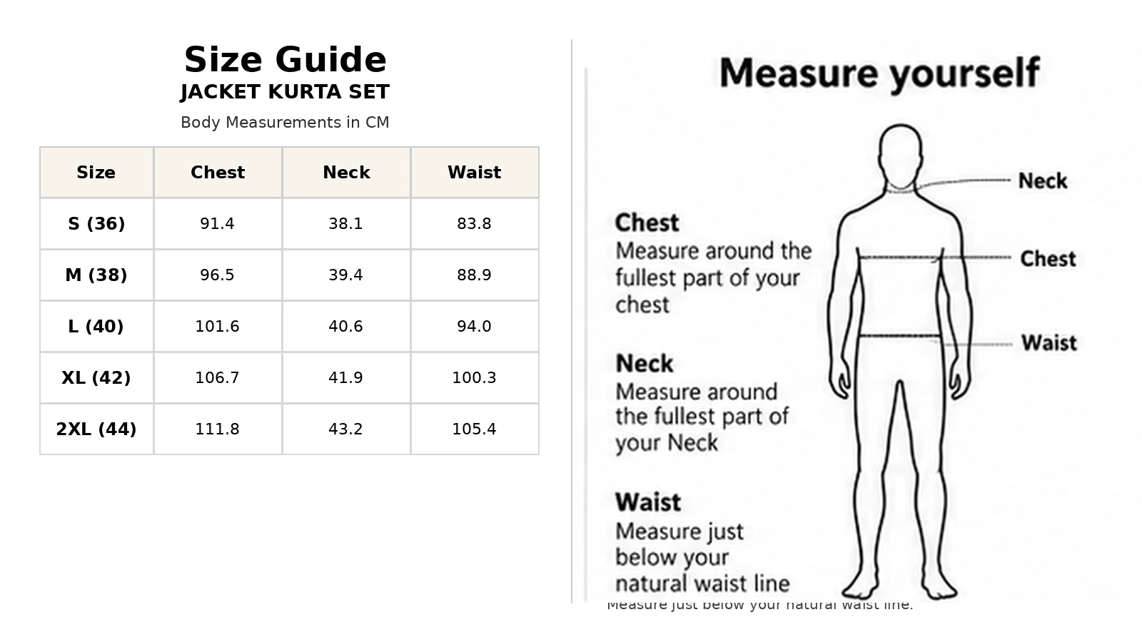 Size Chart CM